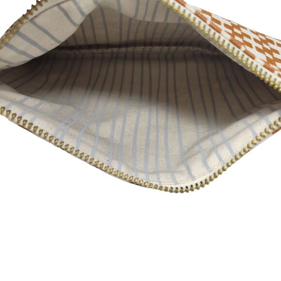 Dance Happy Giada Flat Canvas Zip Pouch Bag Rust NEW Made in the USA MSRP $48 - Picture 5 of 6